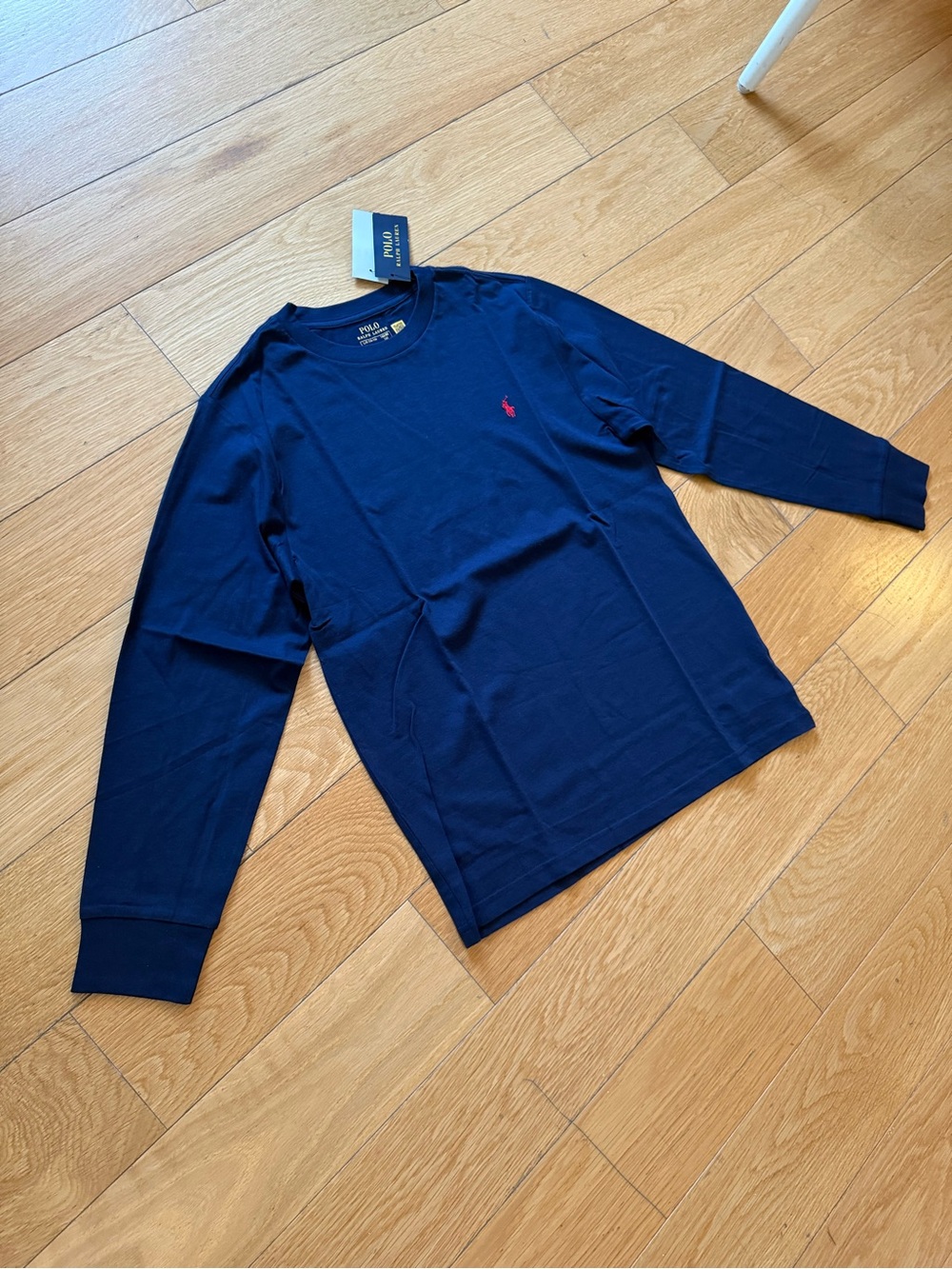 NEW Boy’s Polo by Ralph Lauren Navy Long-Sleeve Crewneck shirt